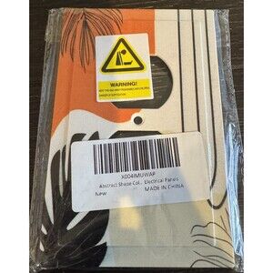 New Plastic Orange/Ivory Abstract Double Duplex Outlet Cover